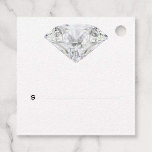 Étiquettes Cadeau Bijoux en diamant (Dos)