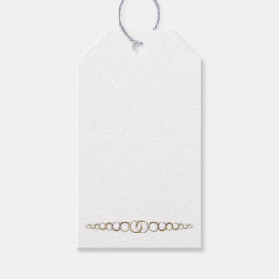 Étiquettes-cadeau Bijoux ou cartes-cadeaux personnalisés "Golden" po