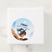 Étiquettes Cadeau Biker Kid Dirt Stunt Vélo Anniversaire (En situation)