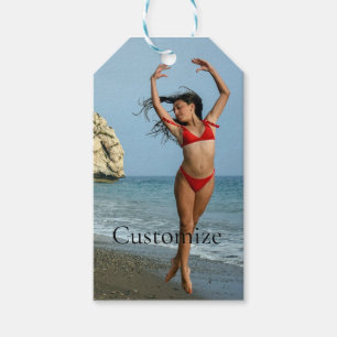 Étiquettes-cadeau Bikini Model Dancing Thunder_Cove