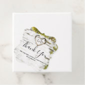 Étiquettes Cadeau Birch Tree Heart Merci rustique (En situation)