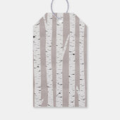 Étiquettes-cadeau Birch Tree Rustic Wood Nature Mariage Merci (Dos)
