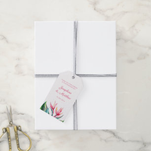 Étiquettes-cadeau Bird of Paradise Tropical Wedding Favor Tags