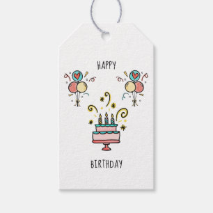 Étiquettes-cadeau Birthday content tout le bien à l'anniversaire