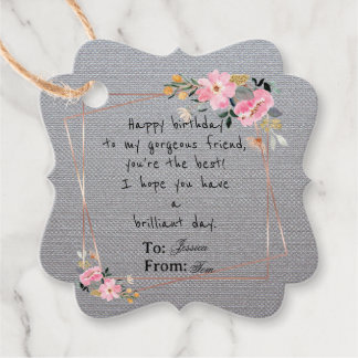 Étiquettes Cadeau Birthday Favor Tags