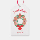 Étiquettes-cadeau Biscuits cuits avec amour Noël (Devant)