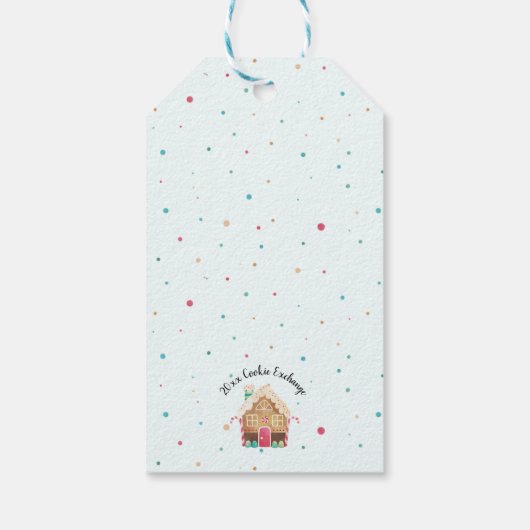 Étiquettes-cadeau Biscuits de Noël faits maison Cute Gingerbread Ble (Dos)