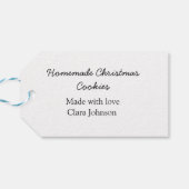 Étiquettes-cadeau biscuits de Noël faits maison faits avec amour ajo (Dos Horizontal)