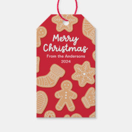 Étiquettes-cadeau Biscuits de pain d'épice de Noël doux