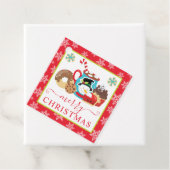 Étiquettes Cadeau Biscuits d'hiver et cacao Noël (En situation)