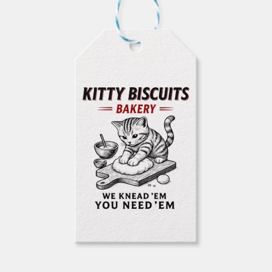 Étiquettes-cadeau Biscuits Kitty Boulangerie (Devant)