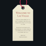 Étiquettes-cadeau Black And Cream Bienvenue à Las Vegas Mariage<br><div class="desc">Se marier à Las Vegas ? Ces étiquettes d'accueil crémeuses blanc cassé et noir ajouteraient parfaitement à la corbeille d'accueil de votre hôtel. Personnalisez avec votre propre texte sincère.</div>
