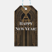 Étiquettes-cadeau Black and Gold Art Deco  (Dos)