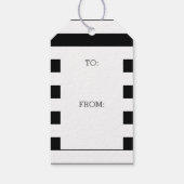 Étiquettes-cadeau Black and White Striped (Dos)