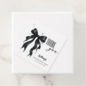 Étiquettes Cadeau Black Bow Moderne 30e anniversaire (En situation)