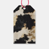 Étiquettes-cadeau Black Cream Gold Western Cowhide (Dos)