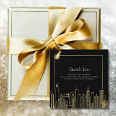 Étiquettes Cadeau Black Gold Elegant Las Vegas Destination Mariage