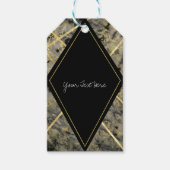 Étiquettes-cadeau Black & Gold Marble Glam Party Favoriser (Devant)