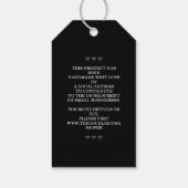 Étiquettes-cadeau Black Handmade Bouquet Floral Wreath Business (Dos)