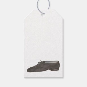 Étiquettes-cadeau Black Jazz Dance Chaussure Dancer Anniversaire