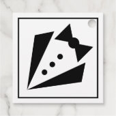 Étiquettes Cadeau Black Tie - Soirée Bachelor Party Smoking (Dos)