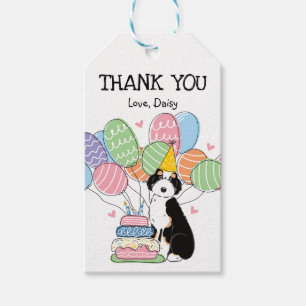 Étiquettes-cadeau Black Tri Aussiedoodle Anniversaire Fête Favoriser