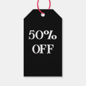 Étiquettes-cadeau Black Vendredi % de réduction de vente (Dos)