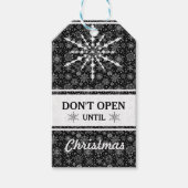 Étiquettes-cadeau Black & White Abstrait Christmas Star (Devant)