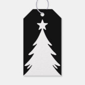 Étiquettes-cadeau Black & White Reversable Doodle Christmas Tree (Dos)