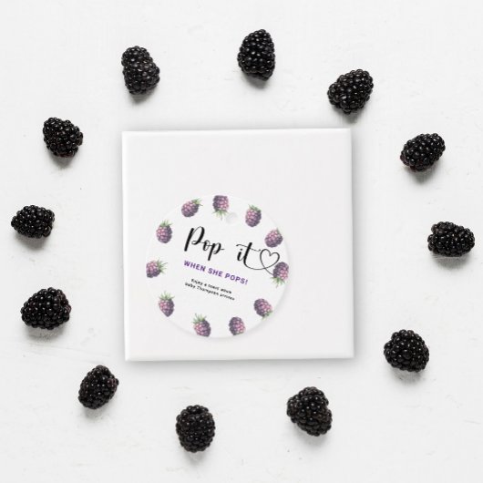 Étiquettes Cadeau Blackberry Pop it Quand elle pop