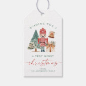 Étiquettes-cadeau BLAIR Scandinavian Red Nutcracker Christmas (Devant)
