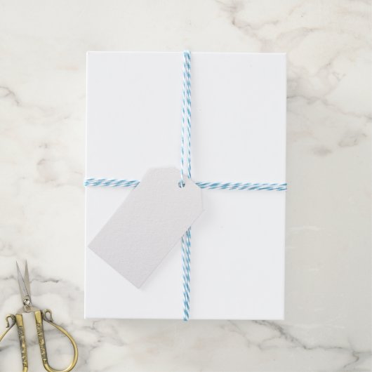 Étiquettes-cadeau Blanc (Avec de laficelle)