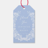 Étiquettes-cadeau Blanc clair blanc boho mariage merci (Devant)