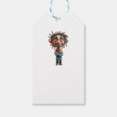 Étiquettes Cadeau blanc elfe Ado de Noël (Devant)