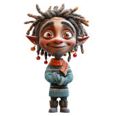 Étiquettes Cadeau blanc elfe Ado de Noël