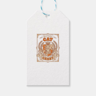 Étiquettes-cadeau Blason de chat royal Chat Héraldique Armoiries Vin