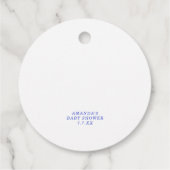 Étiquettes Cadeau Bleu à l'arc Bébé shower Pop it! (Dos)