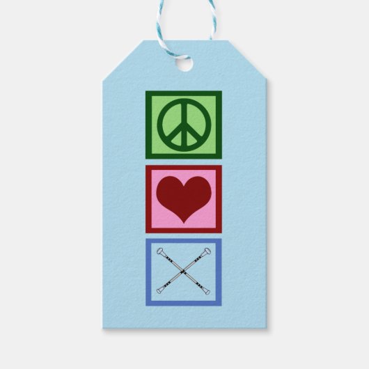 Étiquettes-cadeau Bleu à torsion Baton (Devant)