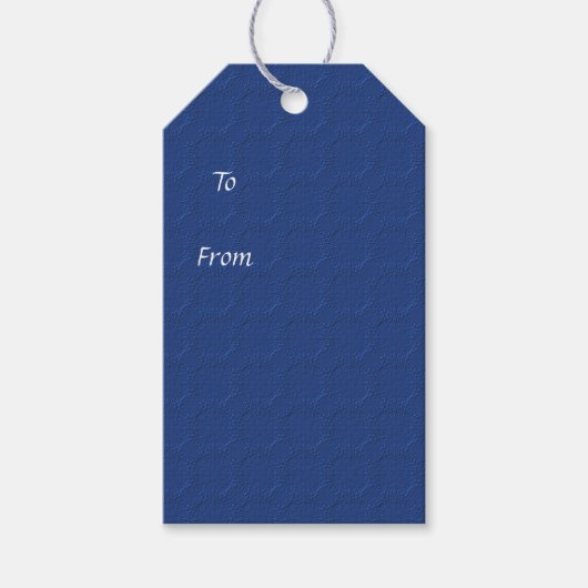 Étiquettes-cadeau Bleu avec motif (Devant)