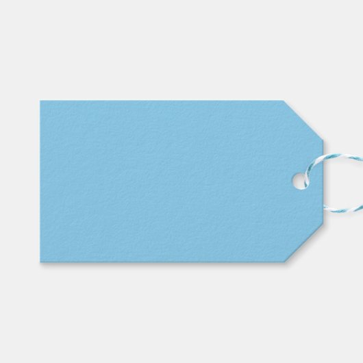 Étiquettes-cadeau Bleu Bébé (Devant (Horizontal))