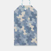 Étiquettes-cadeau Bleu Camo Anniversaire militaire (Dos)