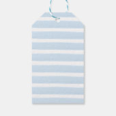 Étiquettes-cadeau Bleu cheval boho arch bébé garçon douche merci (Dos)