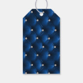 Étiquettes-cadeau Bleu Chic Chaud Faux Velvet (Dos)