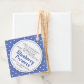 Étiquettes Cadeau Bleu confiture confiture rouge pot produit aliment (En situation)