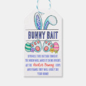 Étiquettes-cadeau Bleu d'appâts de Pâques Bunny (Devant)