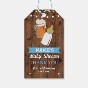 Étiquettes-cadeau Bleu de garçon de fille de brassage de baby showe