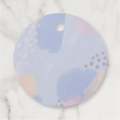 Étiquettes Cadeau Bleu d'été Art Abstrait (Dos)