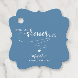 Étiquettes Cadeau Bleu Duché (ou autre) De ma douche à la vôtre