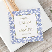 Étiquettes Cadeau Bleu Dusty de style vintage