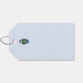 Étiquettes-cadeau Bleu et blanc Ginger Jar avec Bow vert (Dos (Horizontal))